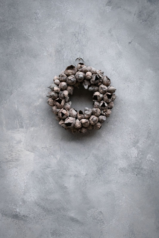 Coco Fruit Kranz grau D: 20cm