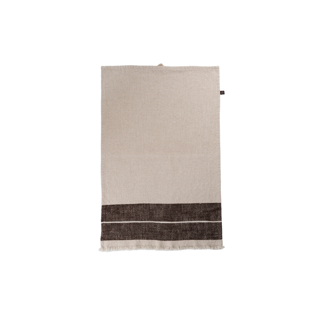 Küchenhandtuch Ernst natur/braun/weiss