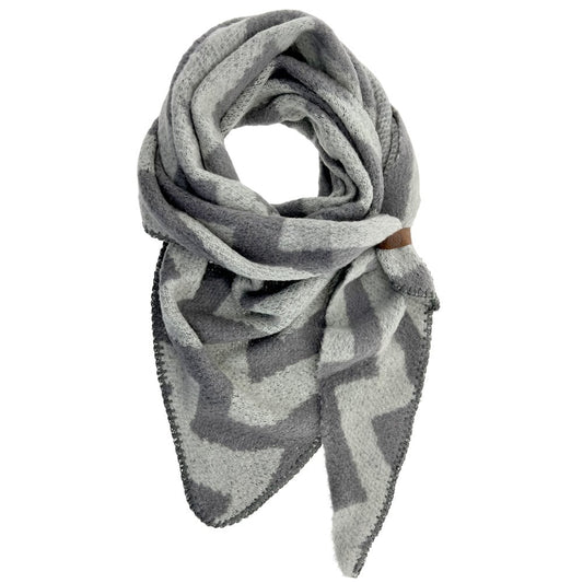 Nina Zig Zag grau Dreieckstuch