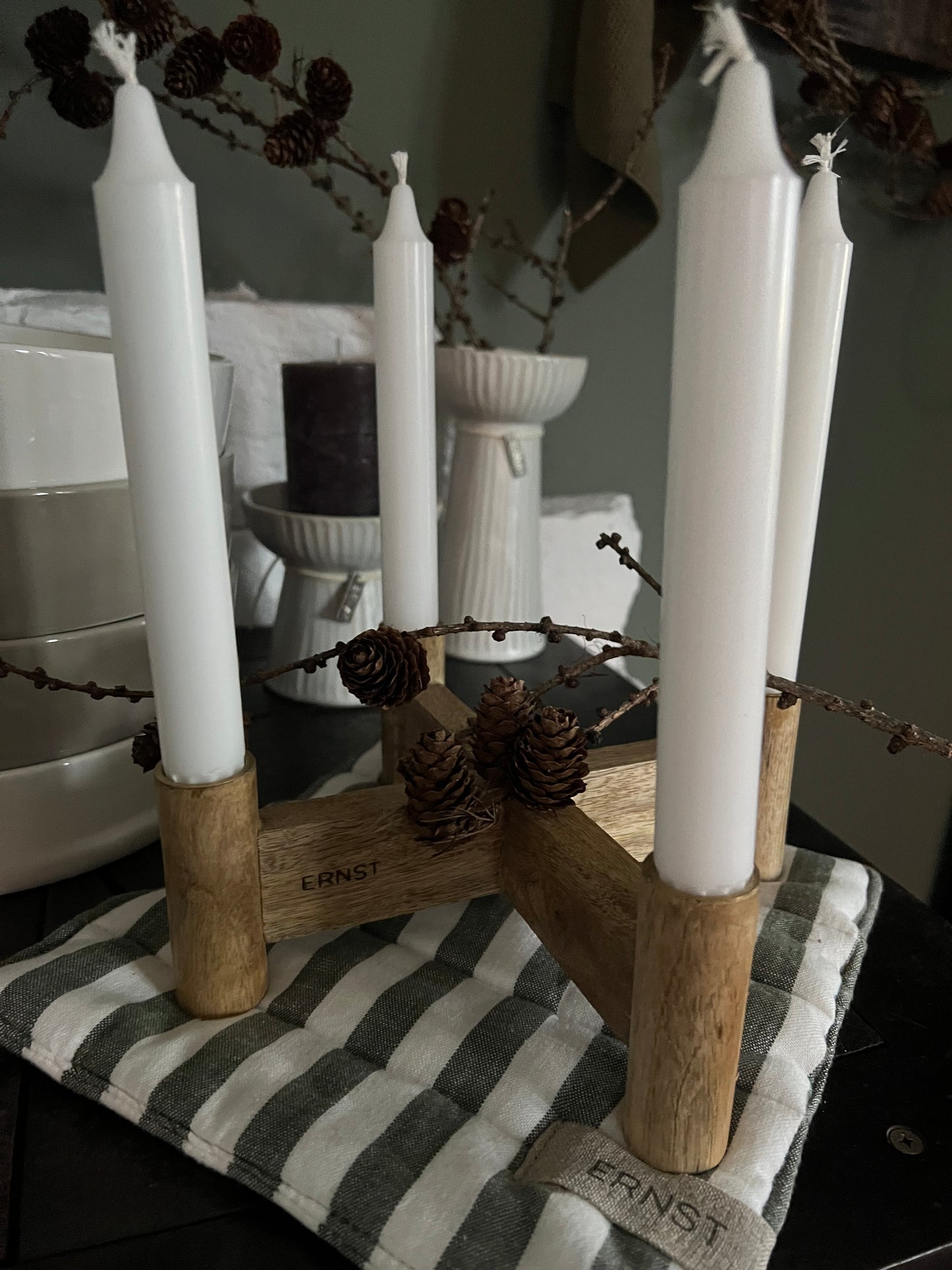 Adventskerzenständer ERNST hell