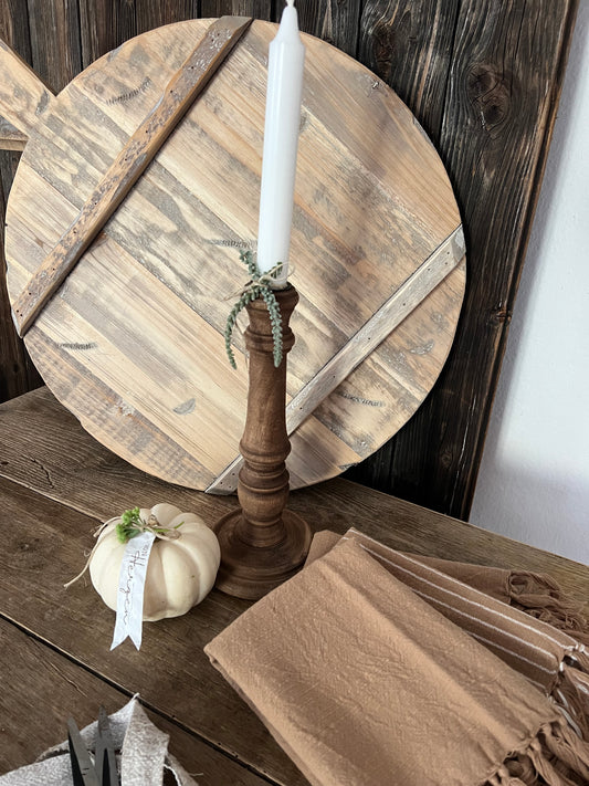 Kerzenständer braun Holz