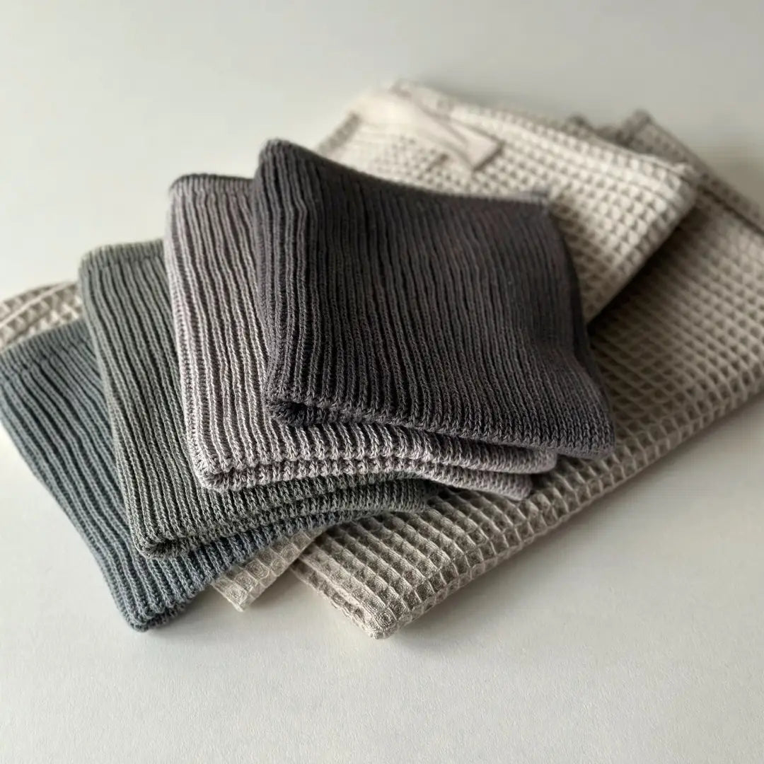 Spüllappen gestrickt Ripple Flint gray