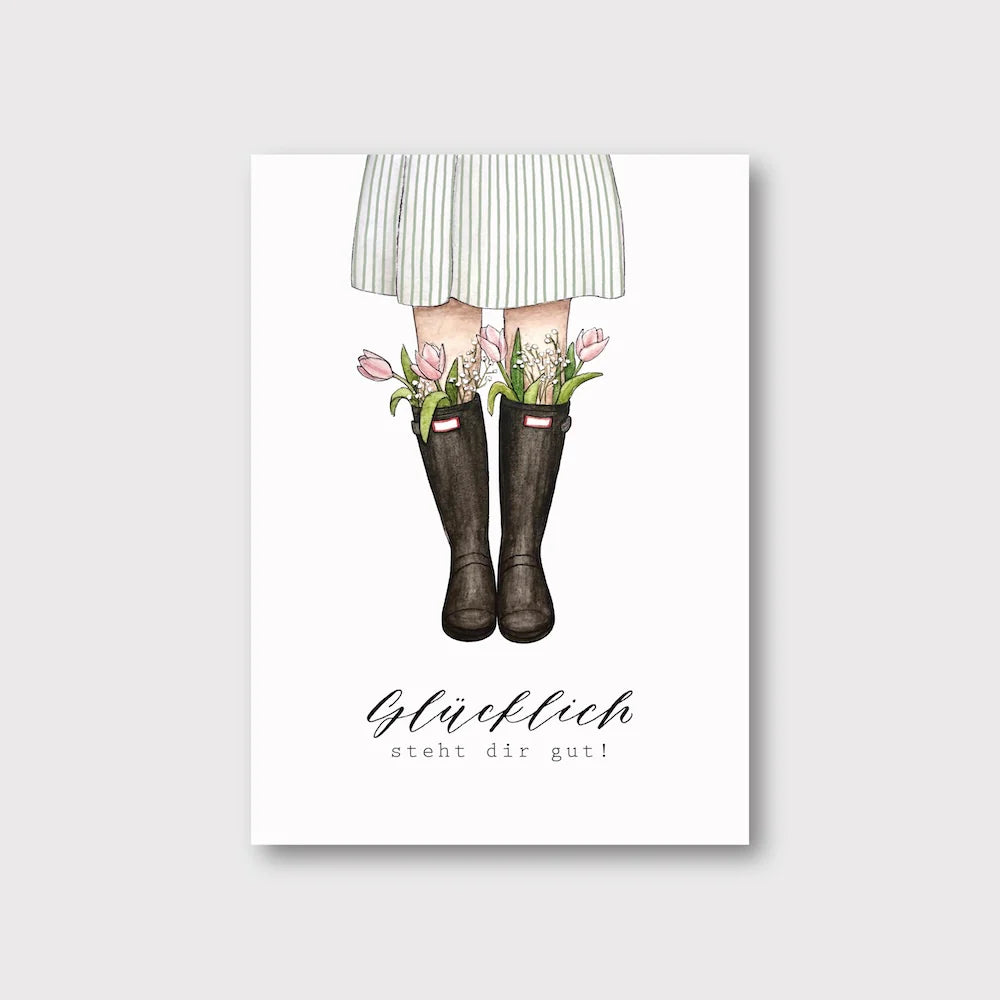 Postkarte "Gummistiefel"