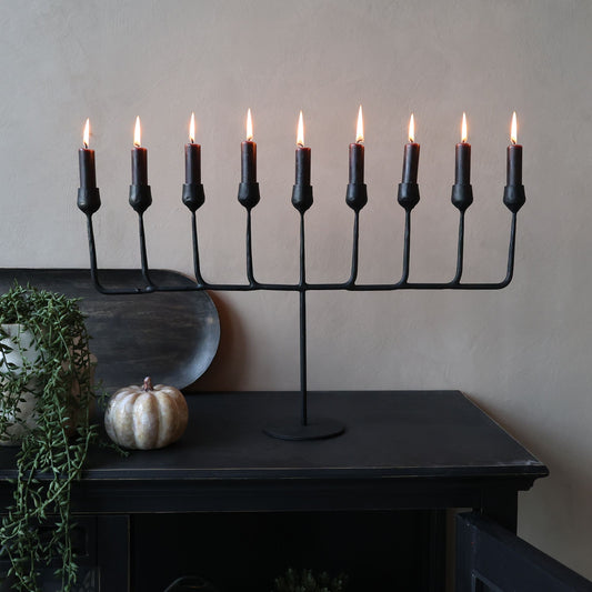 Kerzenständer 9-armig, antikschwarz, Chic Antique