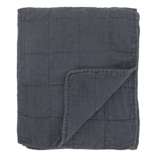 Aix Vintage Quilt dunkelgrau, Chic Antique