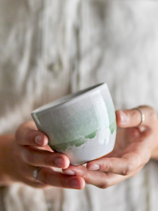 Tasse Paula grün/weiss Bloomingville