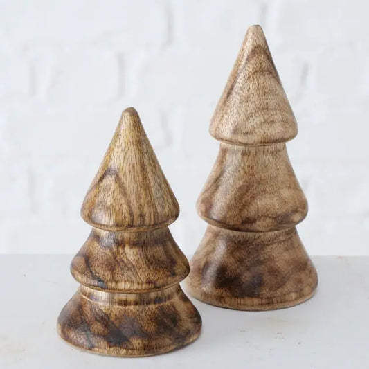 2erSet Holzbäumchen dunkelbraun