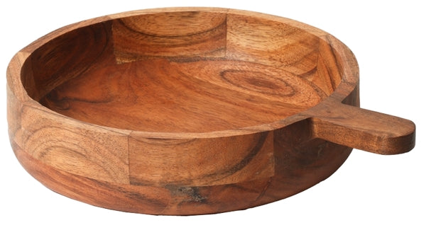 Holzschale mit Griff geölt