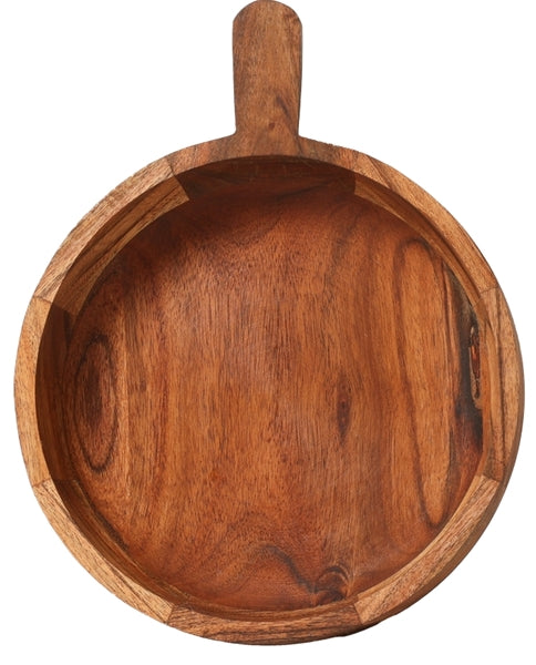 Holzschale mit Griff geölt