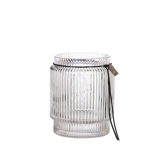 Vase geripptes Glas klein Ernst