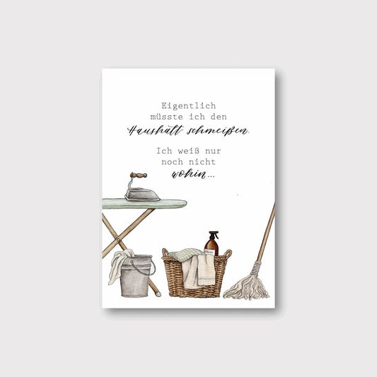 Postkarte „Haushalt“