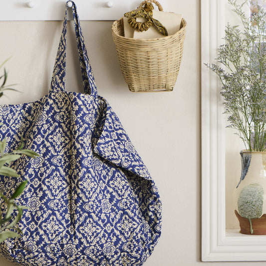 Tasche mit Blockmuster blau Ib laursen