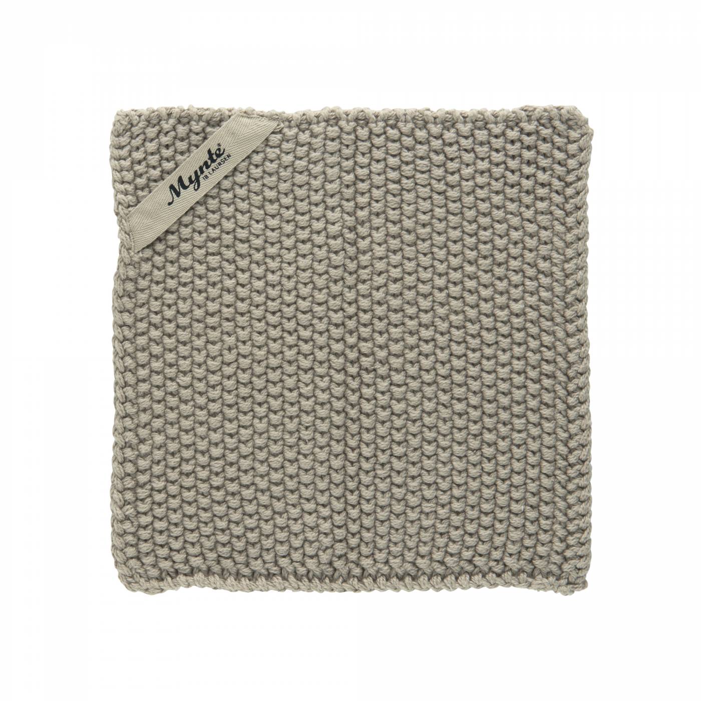 Topflappen Mynte gestrickt beige
