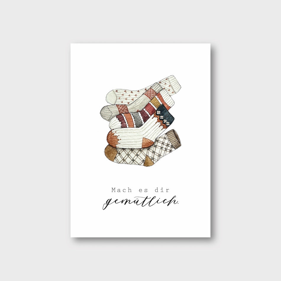Postkarte „Socken“