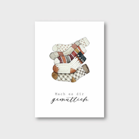 Postkarte „Socken“