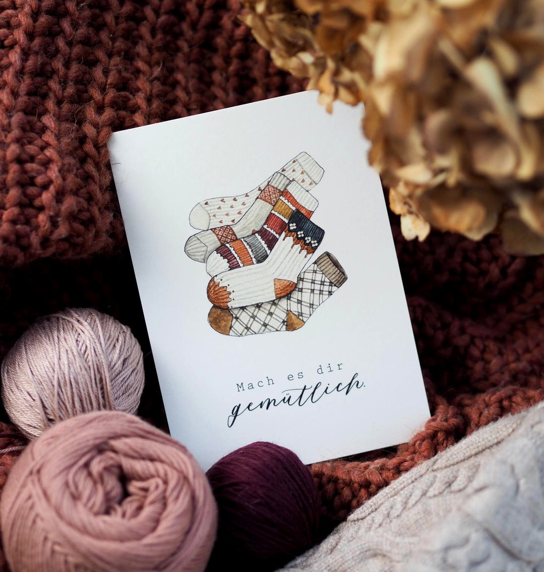 Postkarte „Socken“