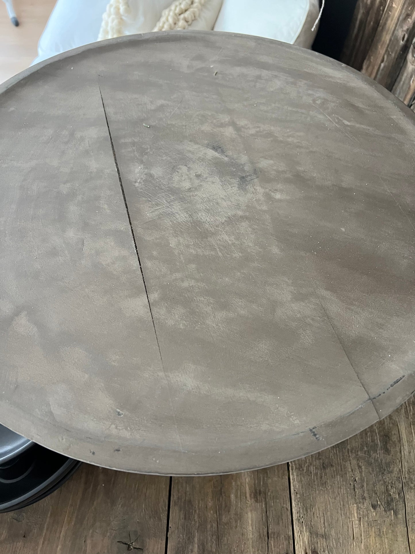 XXL Tablett mit Fuß Vintagegrau