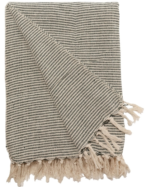 Decke Flechten olive, natur