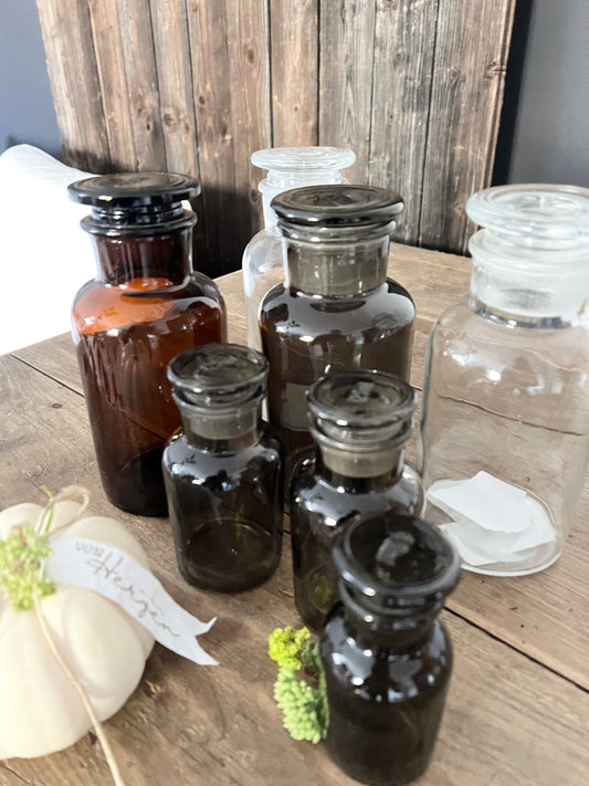 Apothekergläser gemischt 7 Stück
