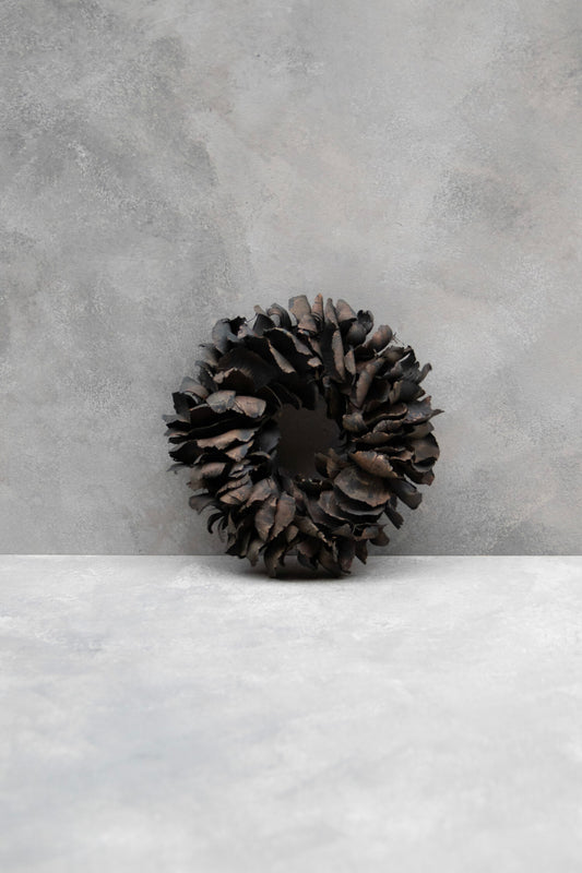 Palmblüten Kranz schwarz D: 25cm