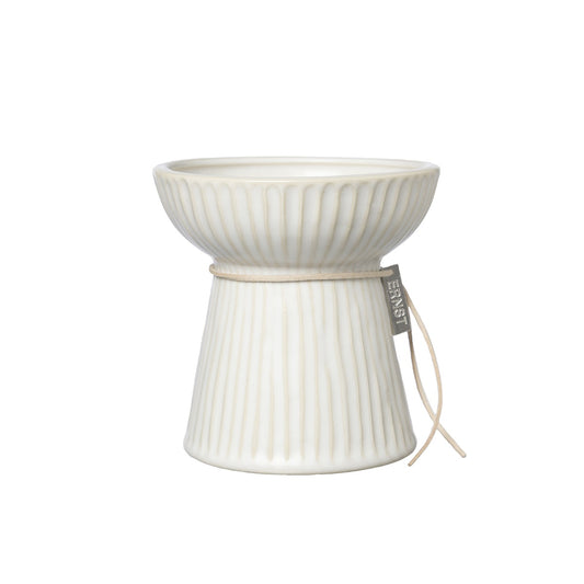 Hyazinthen Vase ERNST ribbled naturweiss