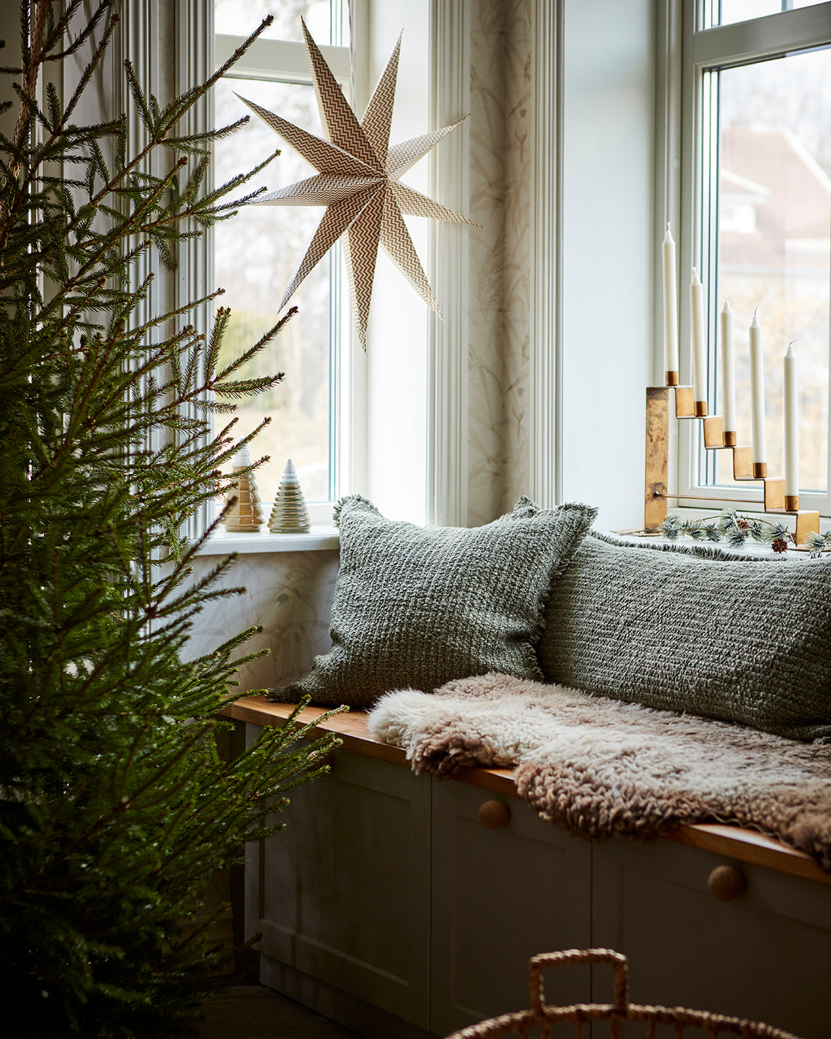 Papier Faltstern braun weiss XXL Affari of Sweden