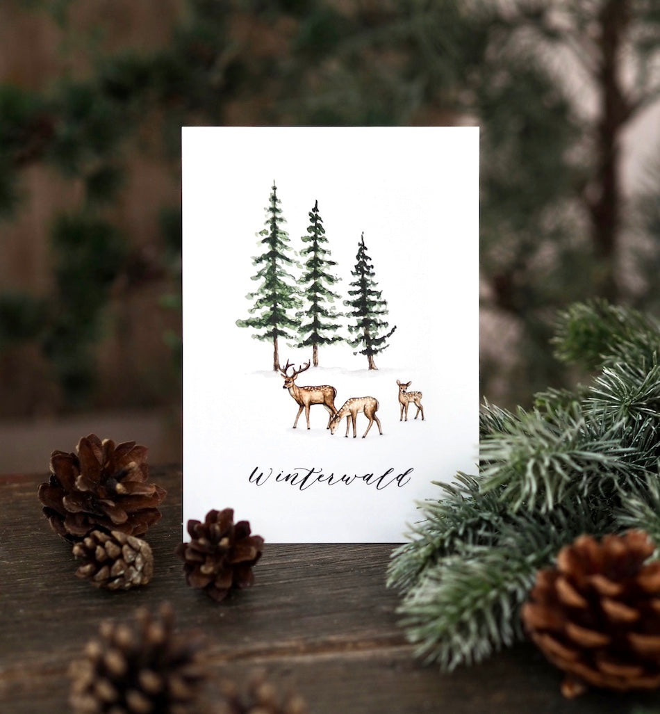 Postkarte „Winterwald“