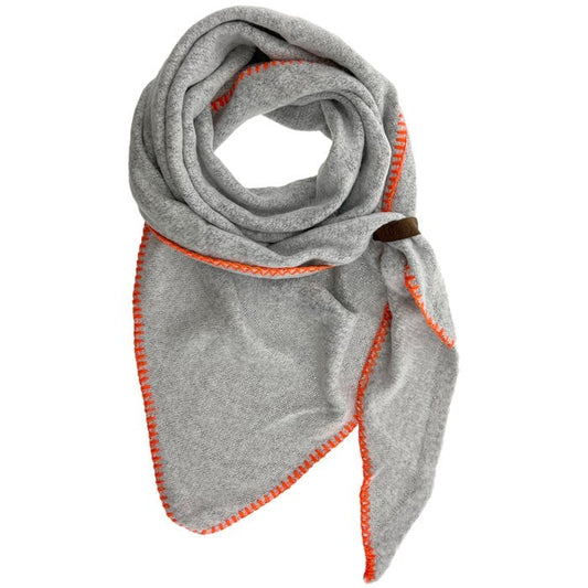 Dreiecksschal grau, neon