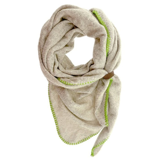 Dreiecksschal beige, grün