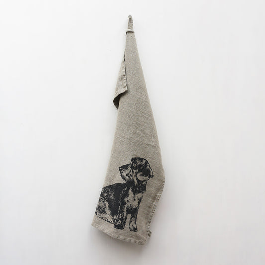 Geschirrtuch Leinen Dackel
