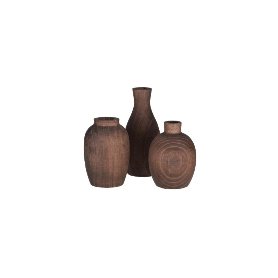 Deko-Vase braun Holz