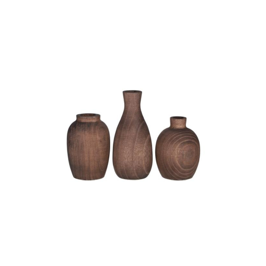 Deko-Vase braun Holz