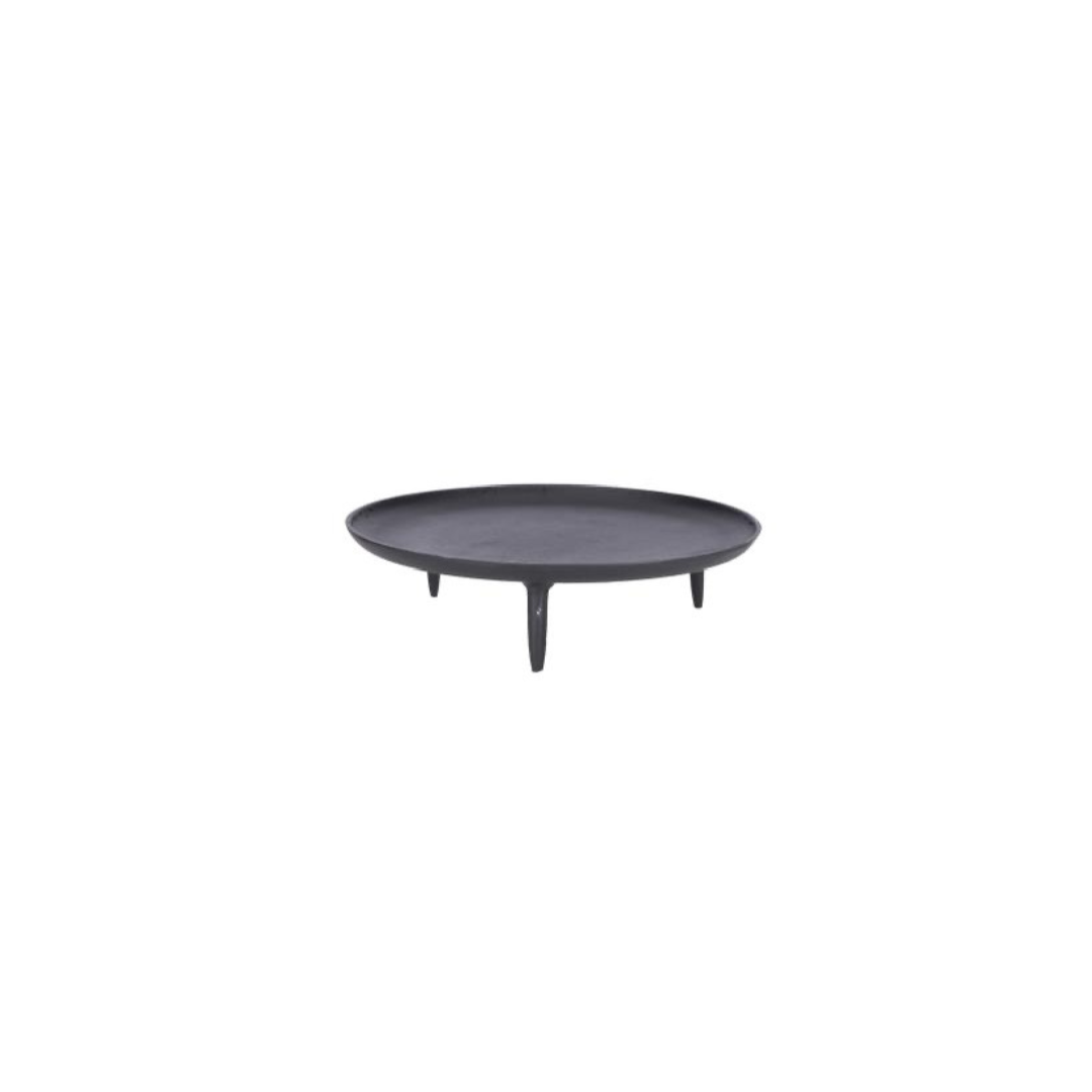 Tablettschale Alu auf Füssen schwarz