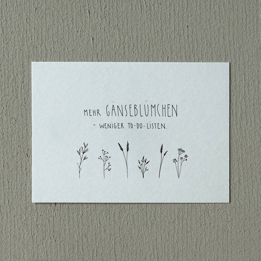 Postkarte „Gänseblümchen…“ Slowlay