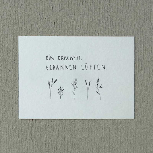 Postkarten „Bin draußen..“ Slowlay