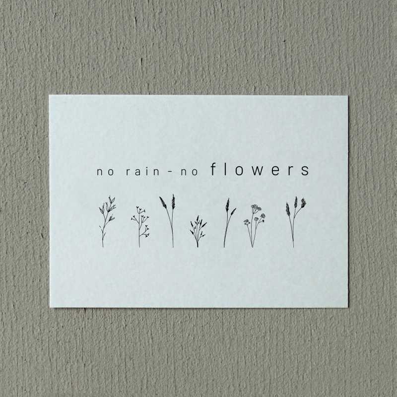 Postkarte „no rain…“ Slowlay