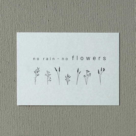 Postkarte „no rain…“ Slowlay