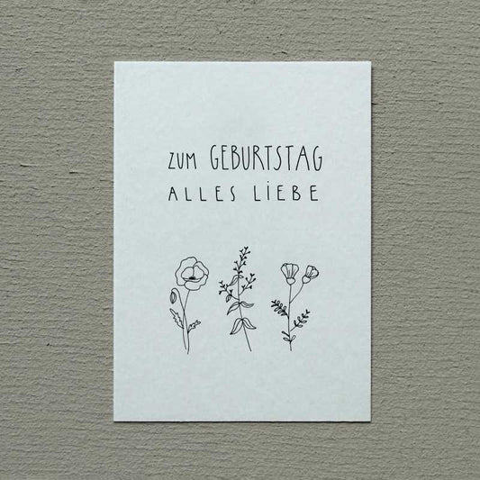 Postkarte „Zum Geburtstag“ Slowlay
