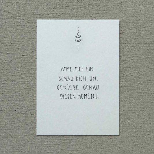 Postkarte „Atme tief ein…“ Slowlay