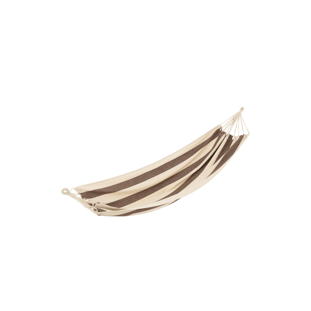 Hängematte Baumwolle mit Schutzhülle braun/creme J-Line