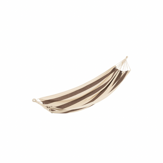 Hängematte Baumwolle mit Schutzhülle braun/creme J-Line