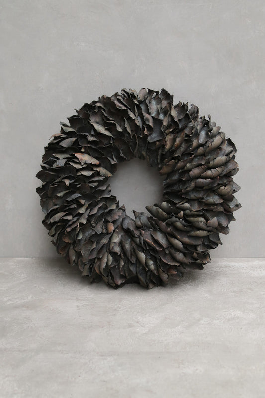 Palmblüten Kranz schwarz D: 65cm