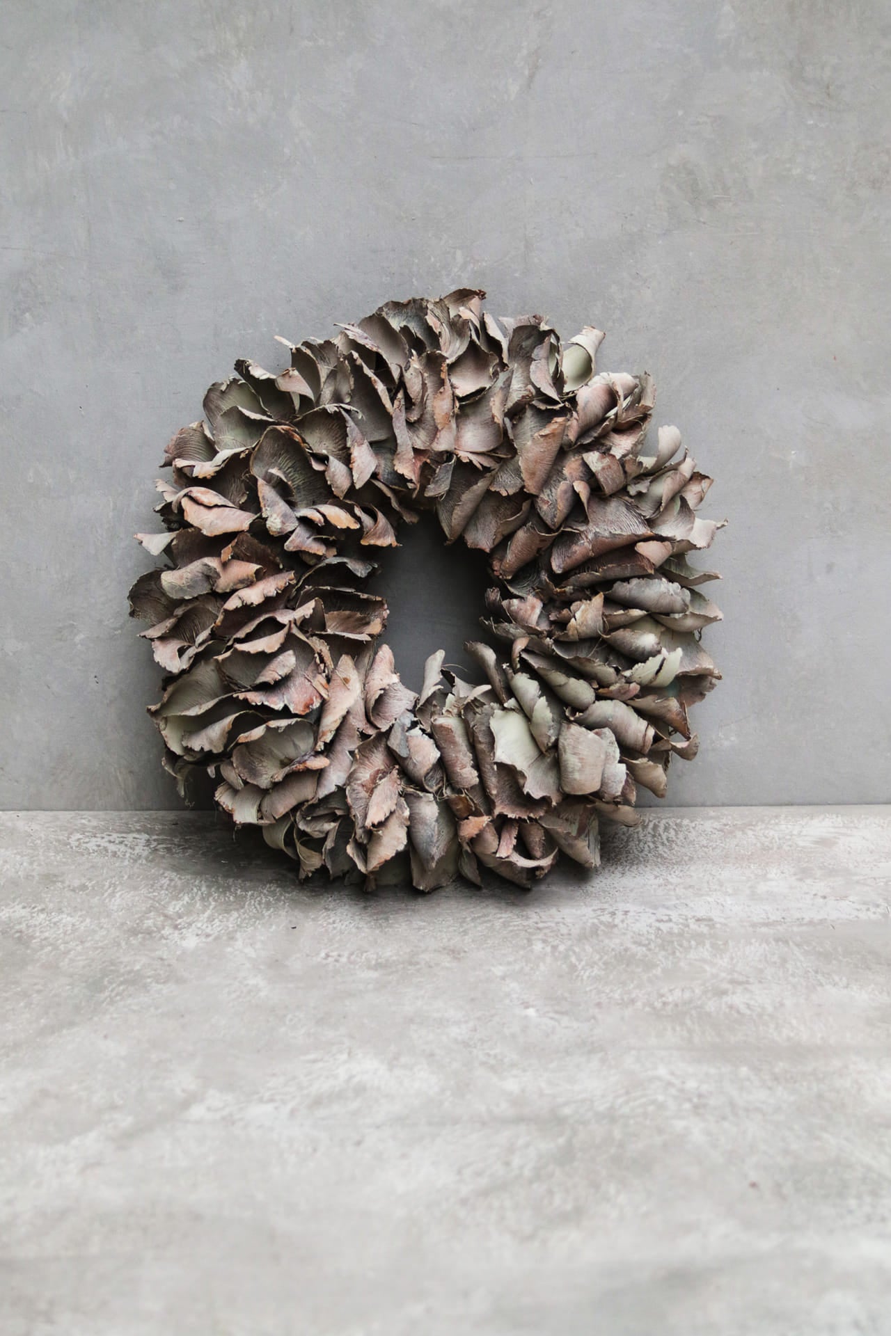 Palmblüten Kranz „grey wash D: 40 cm
