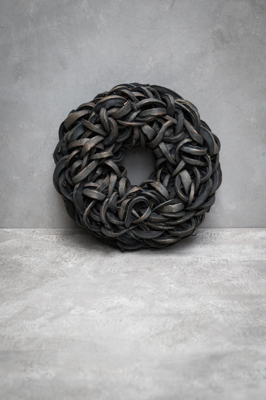 „Coconut-Slices“ Kranz schwarz D: 40 cm