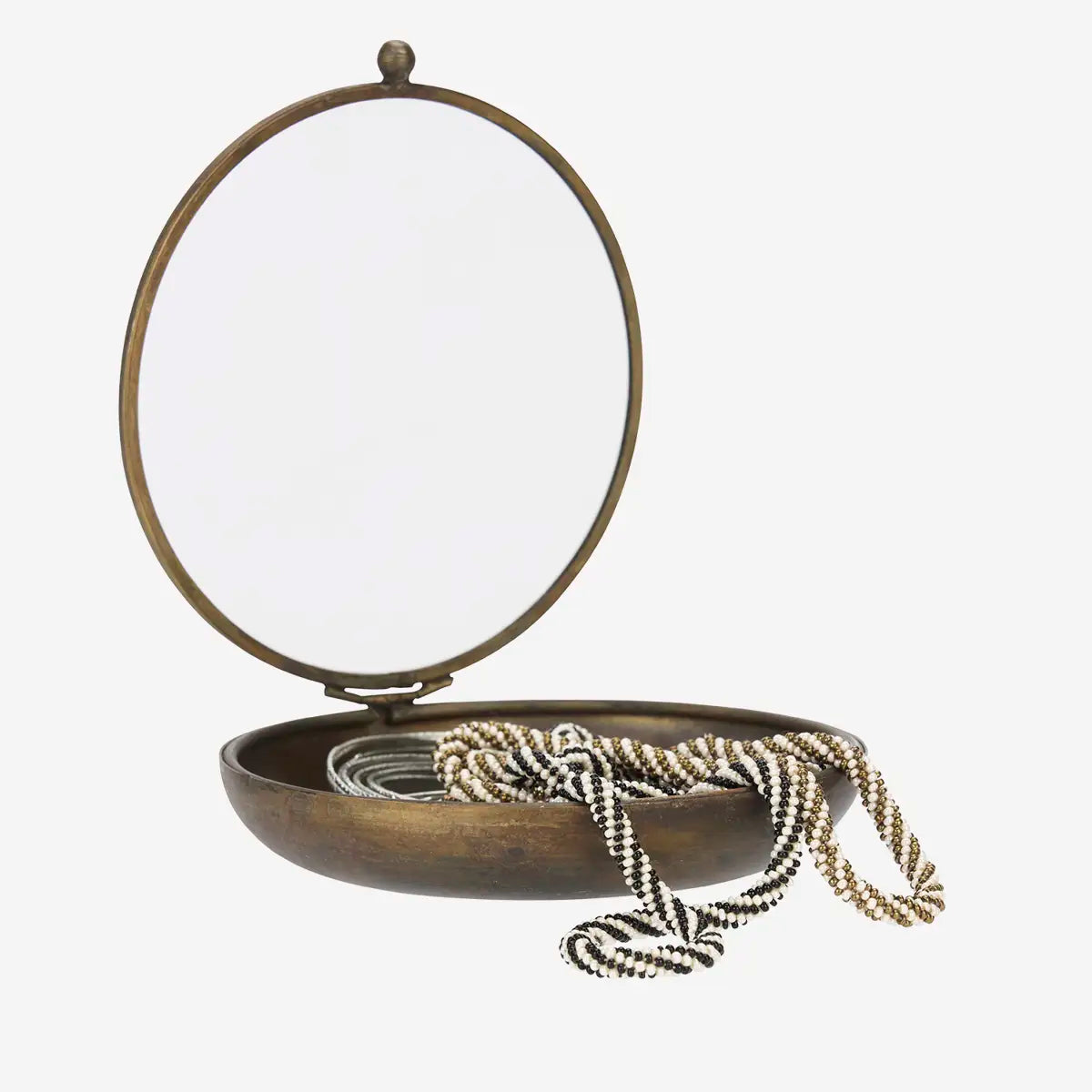 Madam Stoltz runde Dose mit Glasdeckel