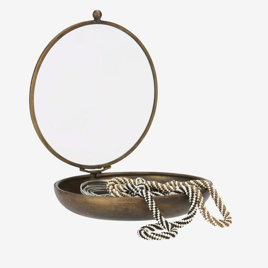 Madam Stoltz runde Dose mit Glasdeckel