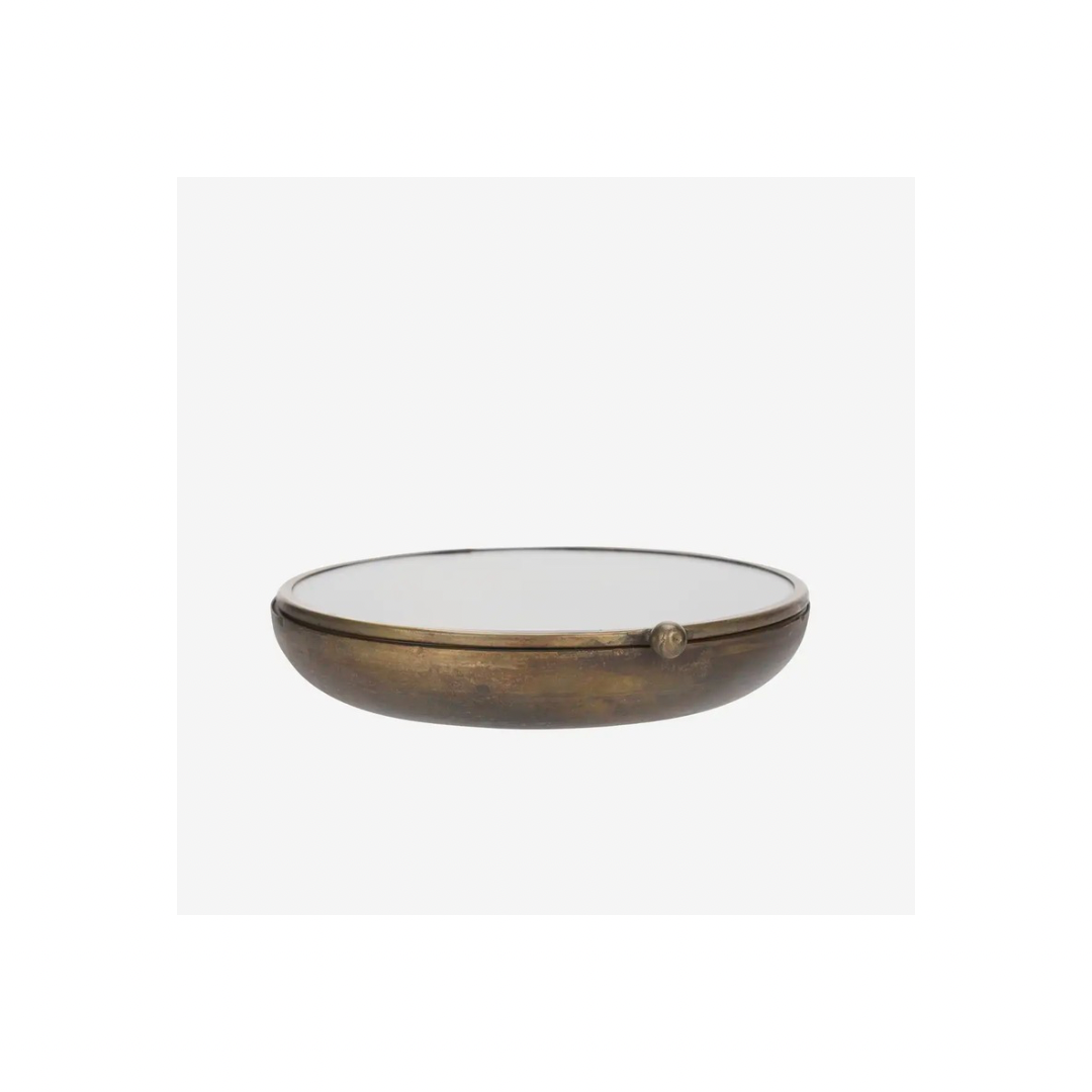 Madam Stoltz runde Dose mit Glasdeckel