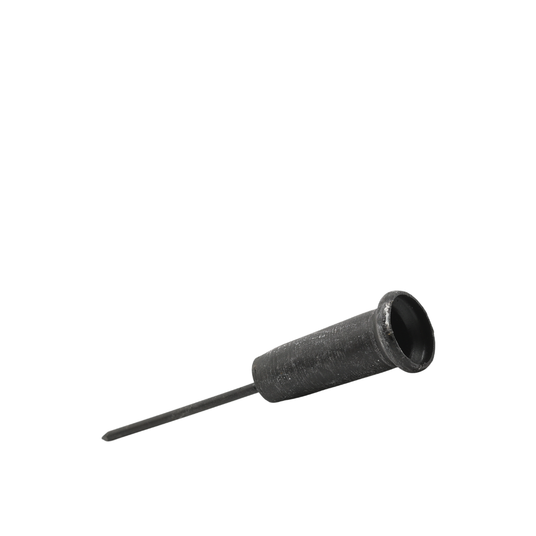 Kerzenhalter mit Spiess antikschwarz für Spitzkerzen
