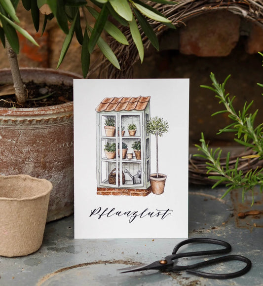 Postkarte " Pflanzlust"