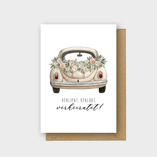 Klappkarte mit Kuvert "Hochzeit"